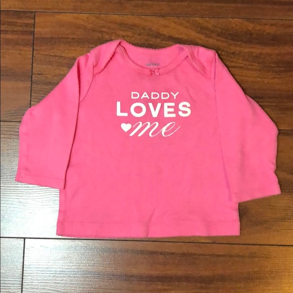 Carter's Other - 🛎 Carter’s Girls Pink Daddy Loves Me Shirt (SALE!)